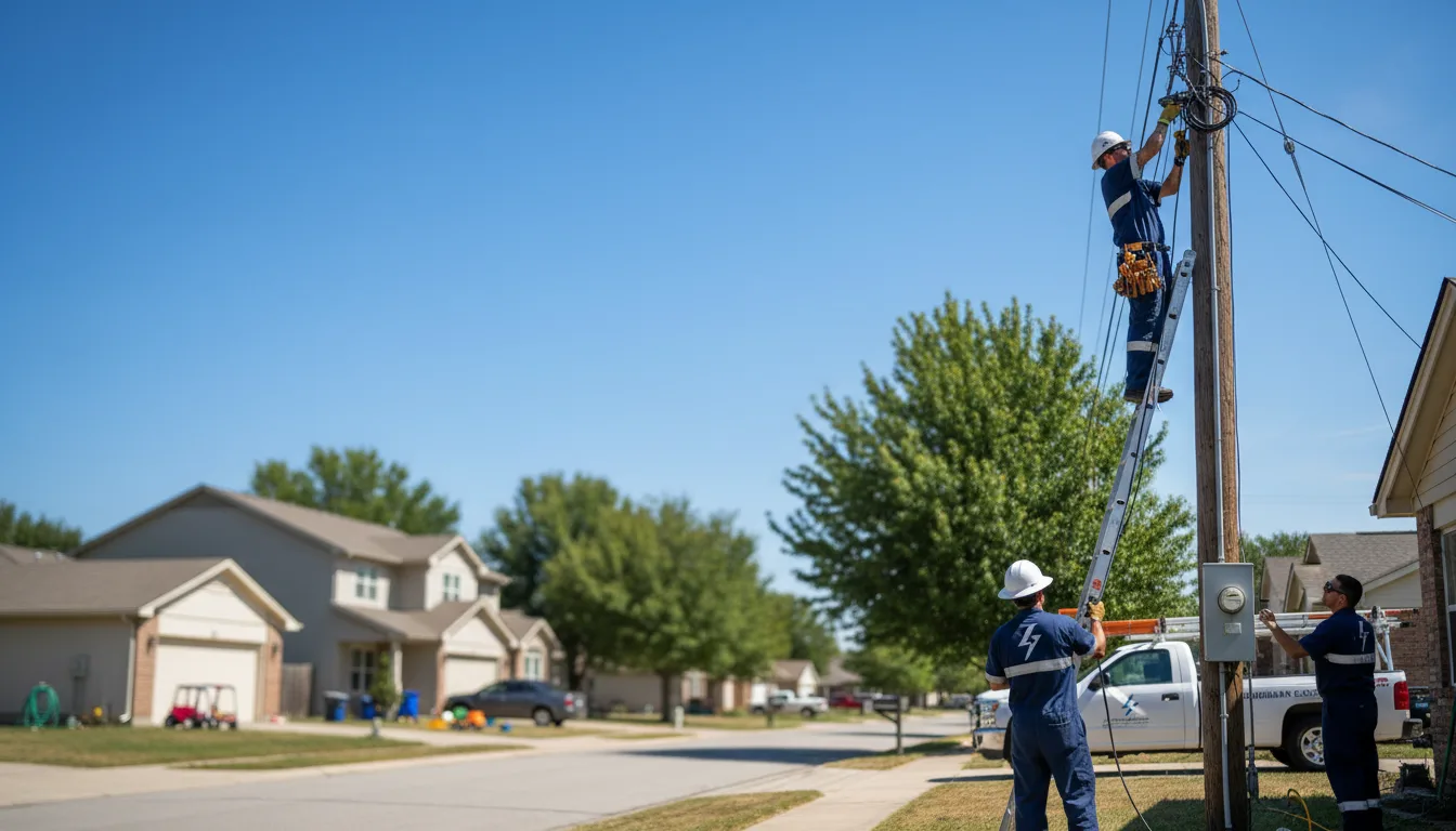 Residential electrician providing installation services in Hartford, AR